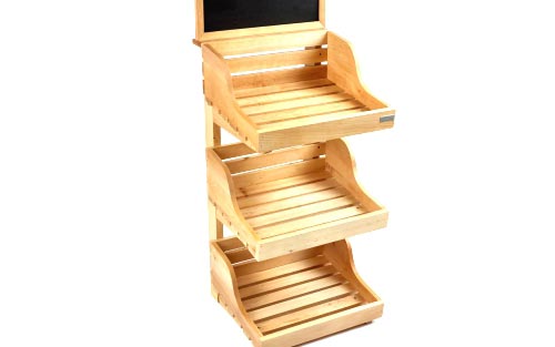 SP102 3 tier counter top wooden display stand.