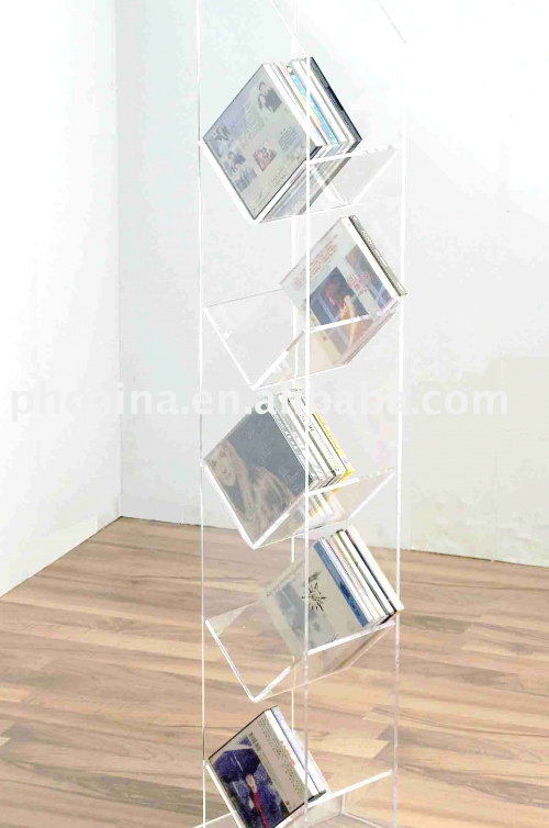 Acrylic Floor Standing CD Rack Acrylic CD Holder Acrylic CD Display Stand.