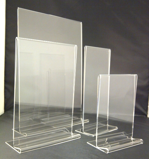 Sign Print & Menu Holders Acrylic Perspex Plastic Stands.