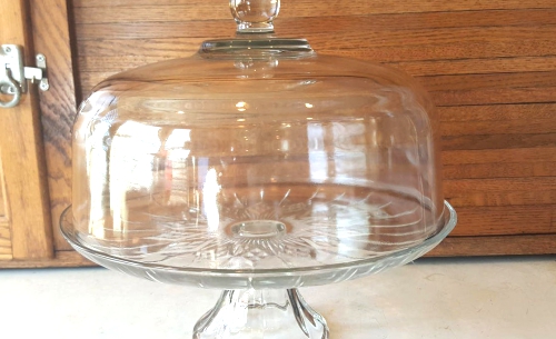 Antique Cake Plate or Stand Cake Stand with Dome Lid Vintage.