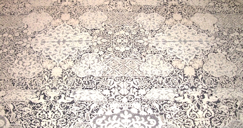 Appraising Antique Lace Tablecloths.