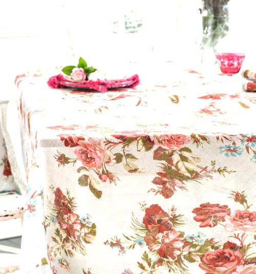 Heirloom Rose Linen Tablecloth Linens &. Tablecloths. Beautiful Designs by April Cornell.
