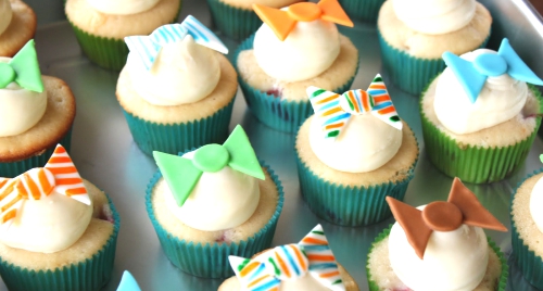 Bow Tie Cupcake Toppers.