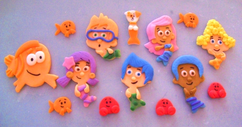 Bubble Guppies Fondant Cupcake Toppers.