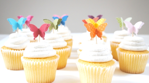 3D Butterfly Cupcake toppers.