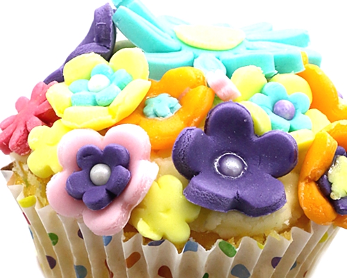 Birthday Party Cake Decorating Kit Butterflies and Flowers 6 person pack.