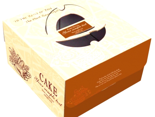 Custom Design Food Grade Packaging Kraft Paper Cake Box.