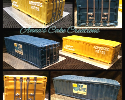 Shipping container cake.