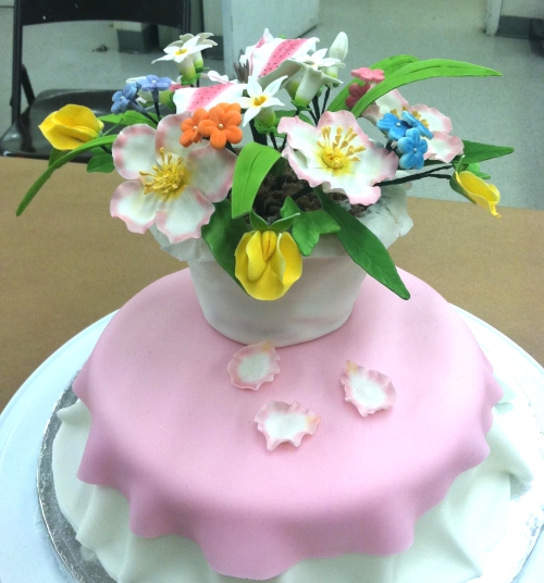 Flower Vase Cake -Course 4.