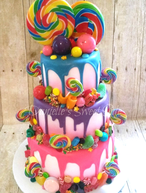 Willy Wonka Candy themed Birthday Cake.