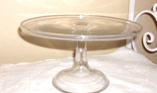 Vintage Clear Gl Cake Stand by cyndalees.