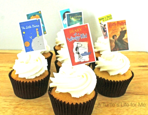 Book Party Cupcake Toppers.