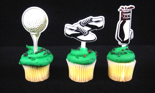Golf Themed Cupcake Picks Cupcake Decorations Cupcake.