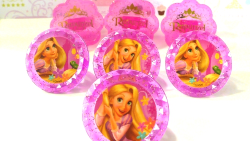 Disney Rapunzel Cupcake Ring Toppers.