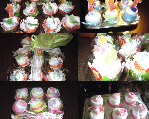 My Happy Place. Diaper Cupcakes for Baby Ser Gifts.