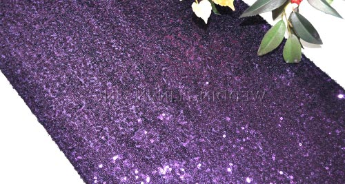 Eggplant Sequin Table Runners Wholesale.
