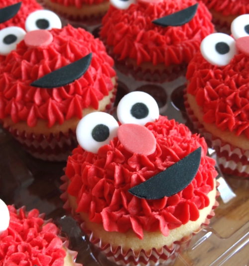 Libby's Cupcakes Etc. Cookie Monster & Elmo Cupcakes.