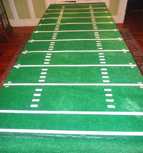 Moms Party CafÃ©. Football Field Table Cover.