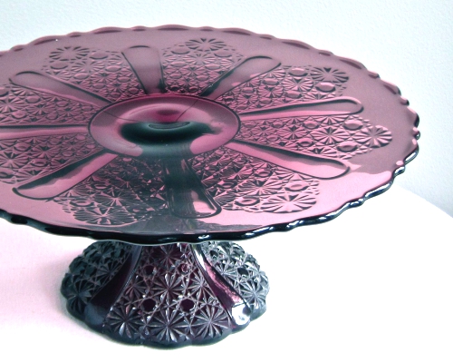 Vintage Amethyst Gl Cake Stand Daisy and by.