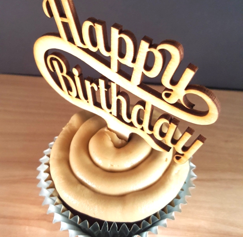 Wood Cupcake Topper.