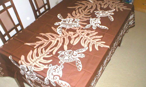 Lawai & Sea Turtle Hawaiian Quilt Print Water Resist.