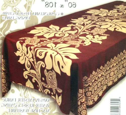 Hawaiian Tropical Fabric Tablecloth 60-inch By 108-inch.