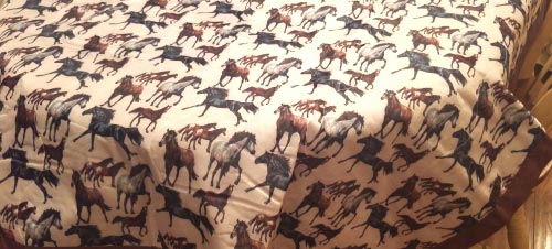 Horse Tablecloth Picnic Blanket Horse by SistersVintageAttic2.