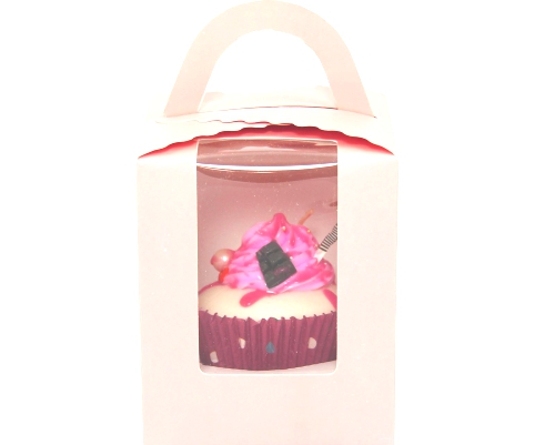 Large Coloured Cupcake Boxes with Window and Handle? Single or Double Muffin.