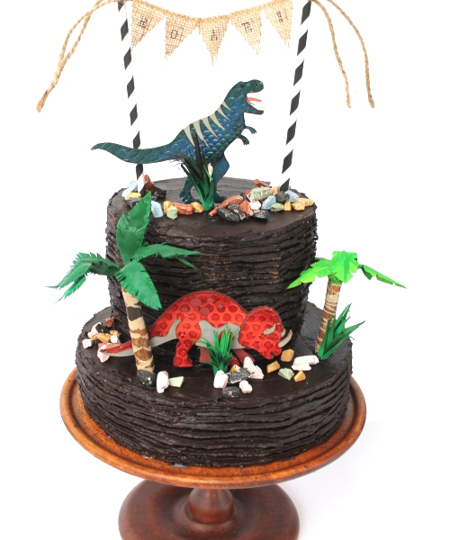 Dinosaur party cake topper.