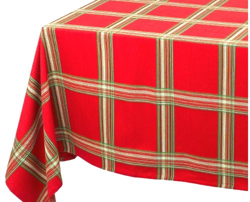 Lenox Holiday Gathering Plaid Tablecloth,.