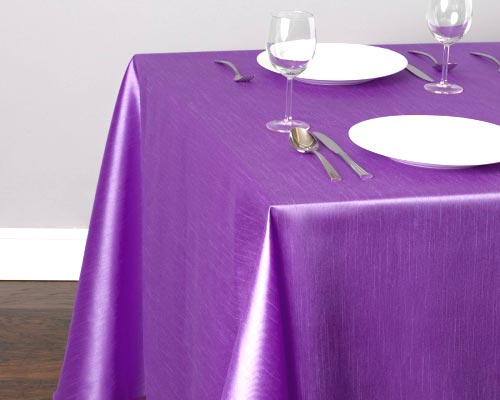 Round Purple Sheer Peonies Tablecloth.