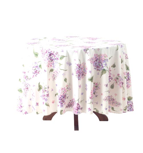 Lilac Round Tablecloth.