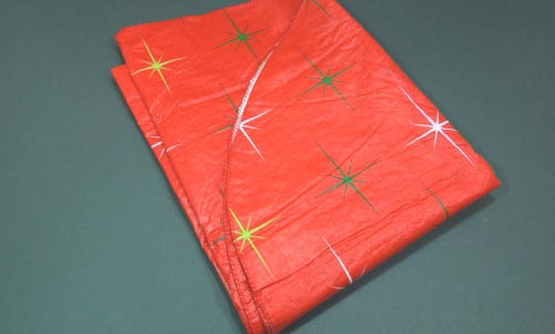 Mid Century tablecloth plastic atomic star cloth by.