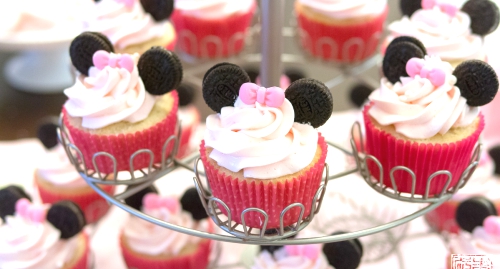 Minnie Mouse Cupcakes For A 3rd Birthday Party.