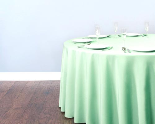 Mint Tablecloths and Overlays Polyester Wedding Tablecloth.