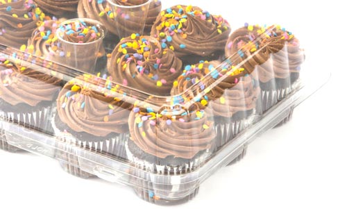 Cupcake packaging and muffin containers.