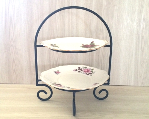 Two Tier Cake Plate Stand The Pretty Prop Shop Wedding and Event Hire.