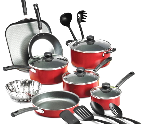 Non Stick 18 Piece Pots And Pans Lids Cookware Set Cooking.