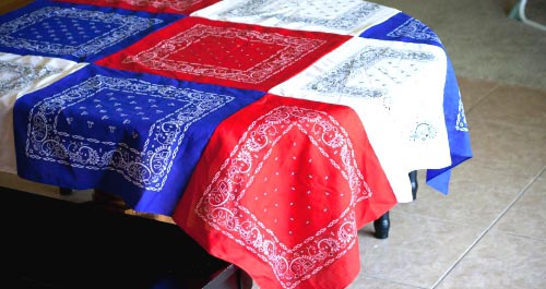 Patriotic Bandana Tablecloth.