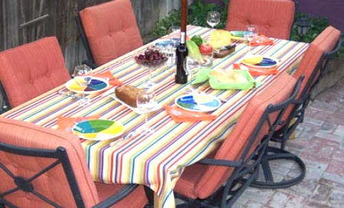 Patio Table Cover With Umbrella Hole.