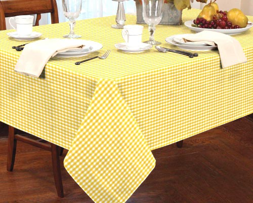 Garden Picnic Gingham Check Tablecloth Dining Room Table Linen Kitchen Cover Mat.