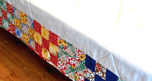 Happy Camper Quilt or Quilted Tablecloth.