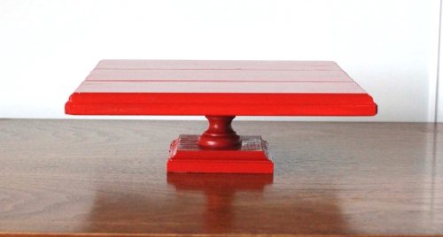 5 inch Square Wooden Cake Stand.