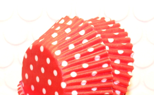 Red Polka Dot Cupcake Liners.