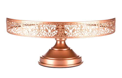 Rose Gold Cake Stand 16 Inch Round Cake by PlatinumHomeDesigns.