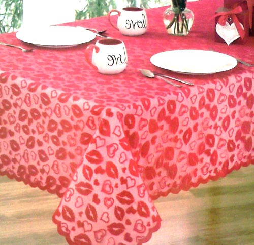 Valentines Day Fabric Tablecloths.