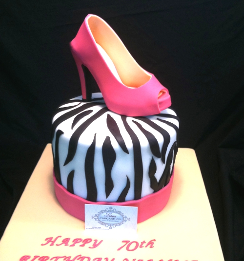 Fondant Shoe Pink Suede Stiletto Cake Topper ,100.