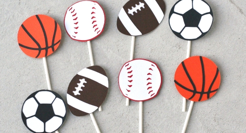 12 Sports Cupcake Toppers Football Baby Ser Football.