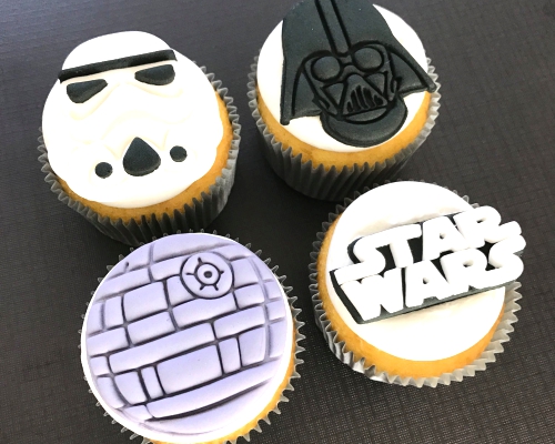 12 Star Wars Dark Side Cupcake Toppers-Fondant.