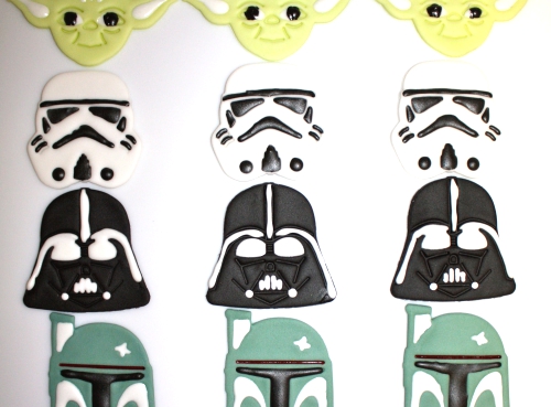 Fondant STAR WARS Cupcake and Cookie Toppers 2 Dozen.